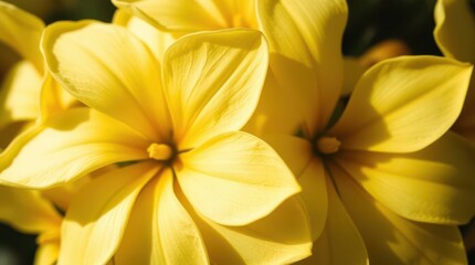 Fototapeta premium Vibrant Yellow Geranium Flower Macro Capturing Delicate Petal Texture