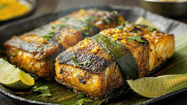 kancha ilish paturi indian food video