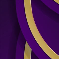 Abstract Purple and Gold Layered Design