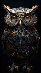 Steampunk style owl. © Mrkvica