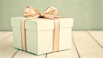 simple yet elegant gift box with ribbon, perfect for special occasions and celebrations, adding touch of charm to any event