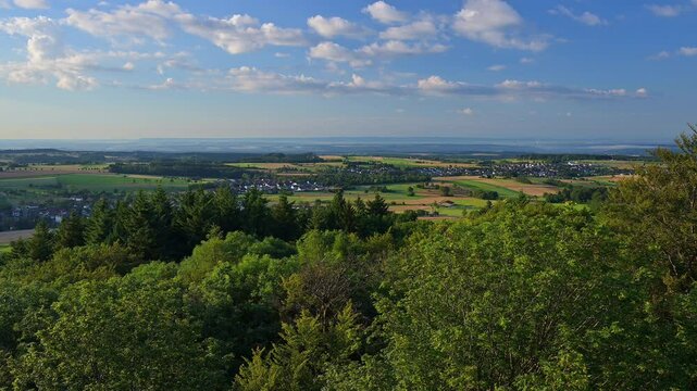 Blick, Katzenbuckel, Berg, Waldkatzenbach, Waldbrunn, Odenwald, Neckar Odenwald Kreis, Baden-W&uuml;rttemberg, Deutschland, Europa