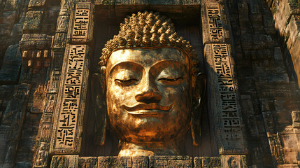 ancient buddha golden statue