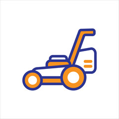 A detailed illustration of a lawn mower, highlighting its features for maintaining a beautiful lawn.