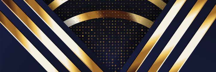Fototapeta premium Elegant Navy and Gold Abstract Design