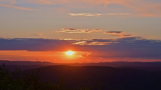 Blick, Katzenbuckel, Berg, Waldkatzenbach, Waldbrunn, Odenwald, Neckar Odenwald Kreis, Baden-W&uuml;rttemberg, Deutschland, Europa