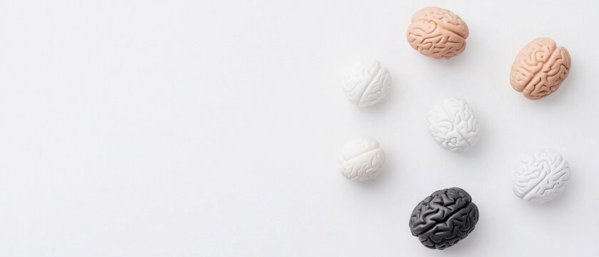 Group of nine small, round objects arranged in a scattered manner on a white background.