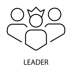 Vector icon for leader. A professional figure representing leadership, authority, and guidance.