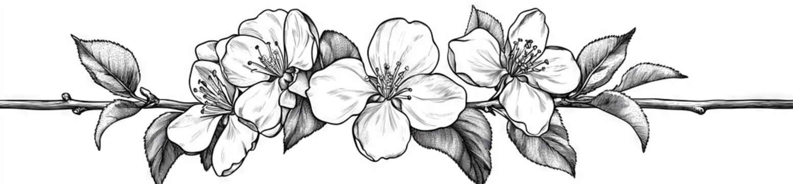 A detailed, isolated primrose flower coloring page is showcased in modern hand-drawn ink art, featuring artistic engravings on a white background