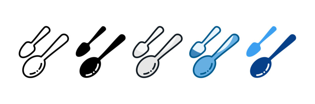 Spoon Icon Set Multiple Style Collection