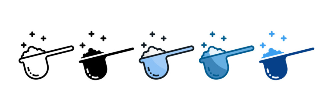 Measuring Spoon Icon Set Multiple Style Collection