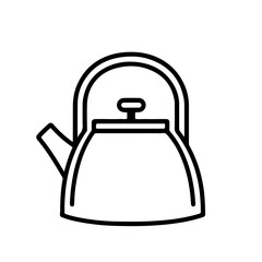 Obraz premium Modern Kettle Symbol in Minimalist Line Art