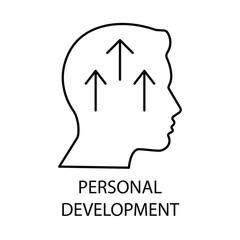 Vector icon for personal development. A growth concept symbolizing self-improvement and skill-building.