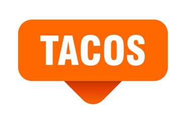 tacos sticker. tacos sign on transparent background