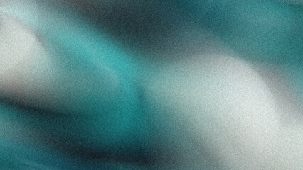 An abstract teal and white watercolor painting with soft blurred edges creating a calming and serene effect