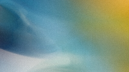 Abstract gradient background featuring a blend of blue yellow and white colors in a soft blurred...