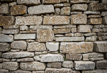 Obraz premium A stone wall with a plant growing out of it.