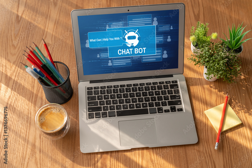 Poster chatbot software application for modish online business that automatically reply to customer questio