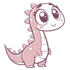Fototapeta premium This adorable kawaii dinosaur has a friendly expression and pastel colors, making it perfect for children's decor or toys. Its unique design exudes warmth and joy, capturing hearts effortlessly