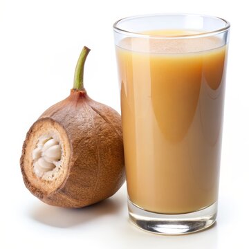 baobab juice on white background, isolated