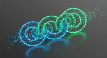 3D render Blockchain Technology Concept, Revolutionizing Industries, Exploring the Boundless Potential of Blockchain Technology for Secure, Decentralized Transactions and Immutable Digital Data Manage