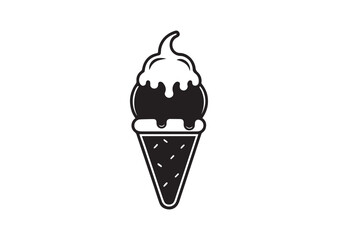 Ice cream silhouette Vector