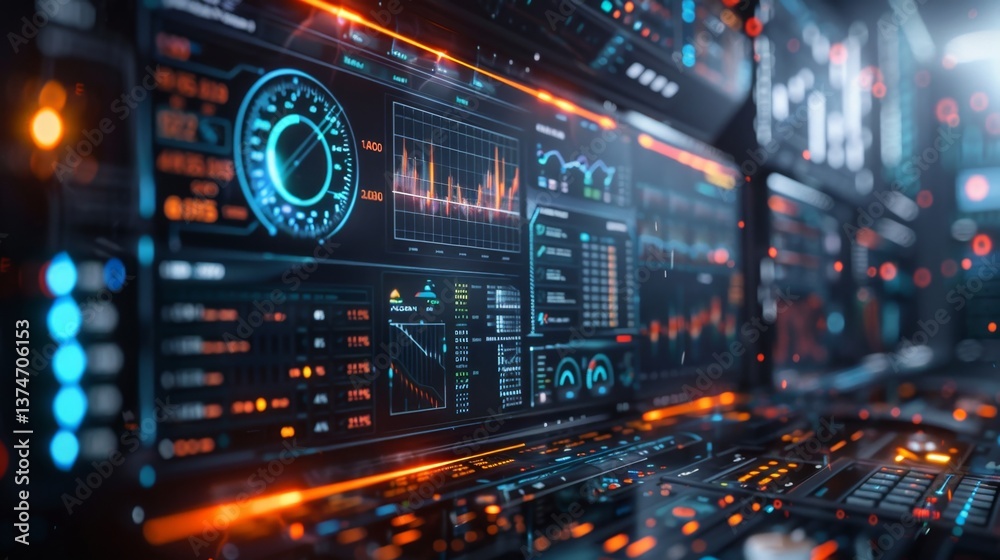 Poster real-time analytics dashboard for evaluating business performance and informed decision-making