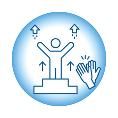 Vector icon for team motivation. Illustration of teamwork goals, success, and shared achievements.