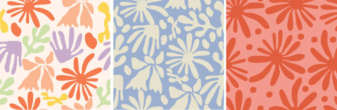 Vector dodle freeform colorful seamless pattern.