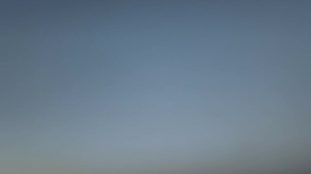 Completely cloudless sky at dusk