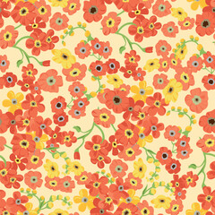 Seamless of small flowers pattern. 