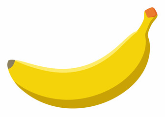 Yellow banana isolated on a white background
