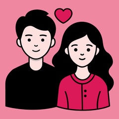 Fototapeta premium vector hand drawn couple background