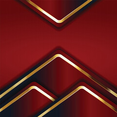 Vector color abstract geometric banner with gold shapes.