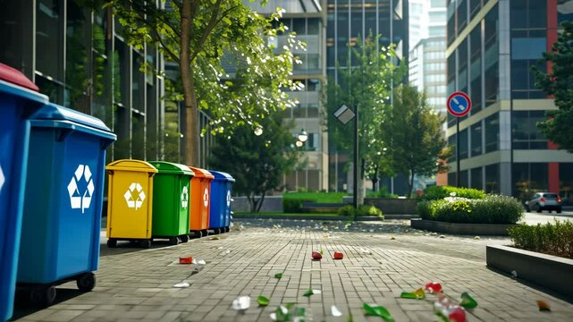 Community recycling programs encouraging waste reduction and promoting a circular economy for a cleaner planet