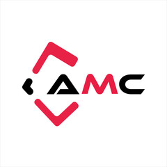 AMC creative minimalist letter logo. AMC unique vector initials alphabet letter logo design