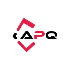 APQ creative minimalist letter logo. APQ unique vector initials alphabet letter logo design