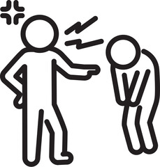 使いやすい黒ピクトグラム カスハラ　対面お客様