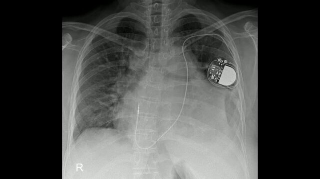 Chest X-Ray with Cardiac Pacemaker Visualization