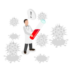 3D Isometric Flat Vector Illustration of Diabets, Health Care and Medicine. Item 1