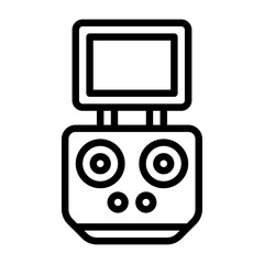 Drone Controller outline icon, controller black line illustration © Izwarm