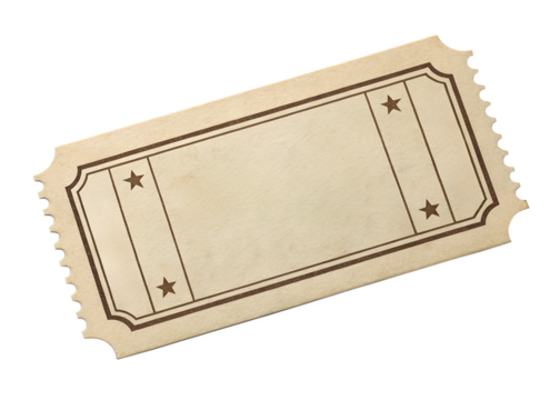 Vintage ticket design with decorative elements