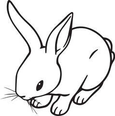 Rabbit. Hand drawn vector illustration	