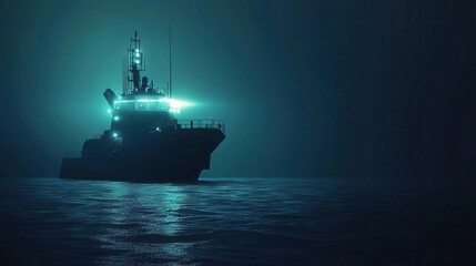 Obraz premium Autonomous Underwater Vehicle Ocean Navy Ship Maritime Security
