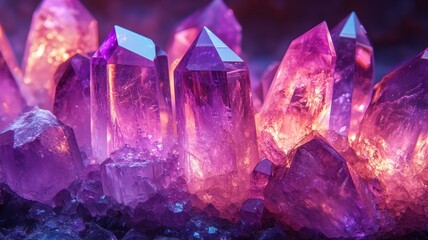 Background wiyh semi-translucent amethyst crystal