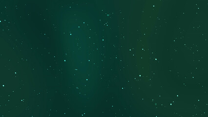 Dark Green Fantasy Background with Glowing Particles and Soft Light Effect  
