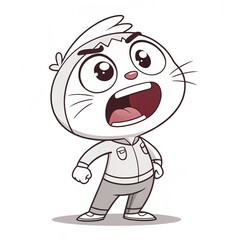 Obraz premium angry boss. cartoon, vector, face, illustration, funny, head, happy, character, drawing, monster, halloween, mask, smile, comic, cute, art, animal, design, dog, teeth, angry, symbol, tattoo, smiling, 
