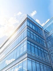 Obraz premium Photo of a Modern Glass Building