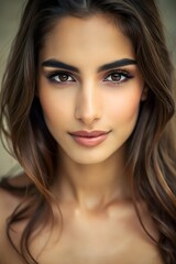 Confident Woman with Playful Flirtatious Smile