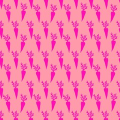 Summer vegetable seamless carrots pattern for wrapping paper and fabrics and kids clothes print and kitchen textiles
